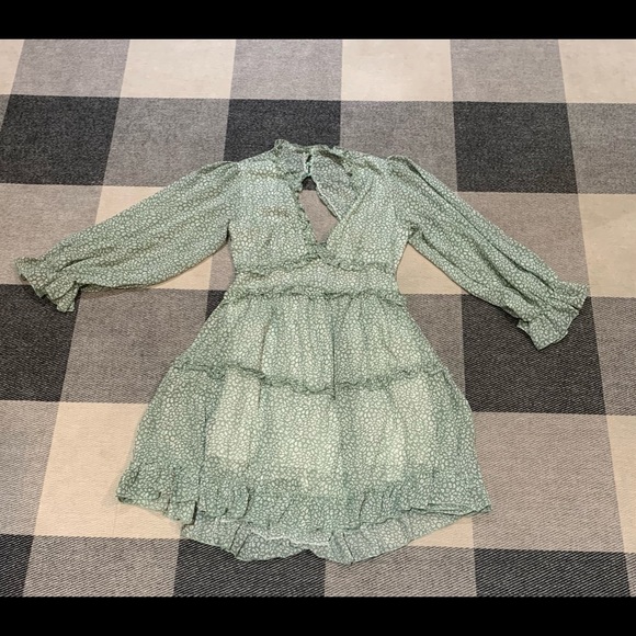 NEVER WORN V-neck Open Back Casual Floral Dress - Picture 1 of 2